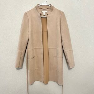 H&M Pink/Tan faux Suede Jacket
